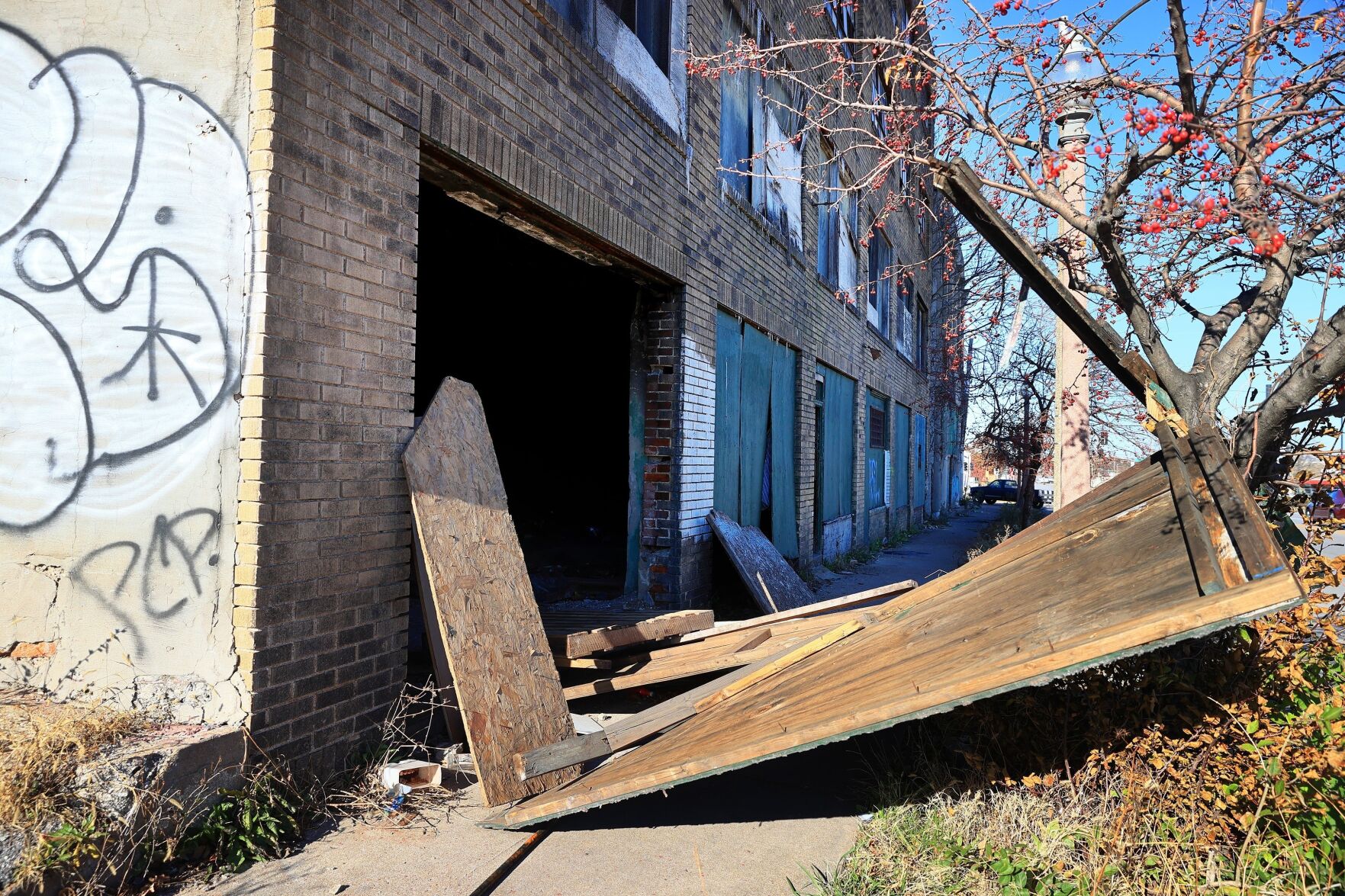 Historic building owned by Paul McKee's NorthSide Regeneration crumbling